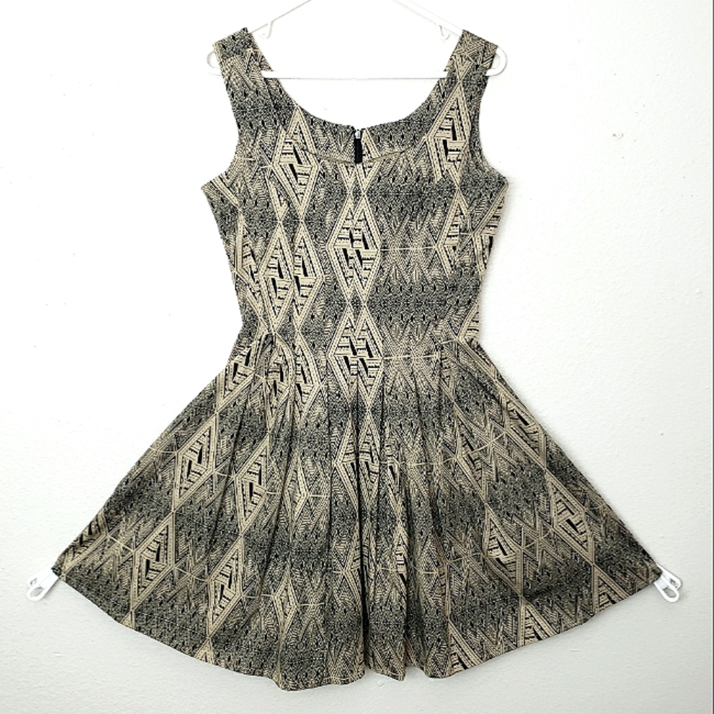 NWOT Nooworks Geometric Fit & Flare  Dress